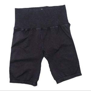 Washed Black Free People Good Karma Bike Shorts #3